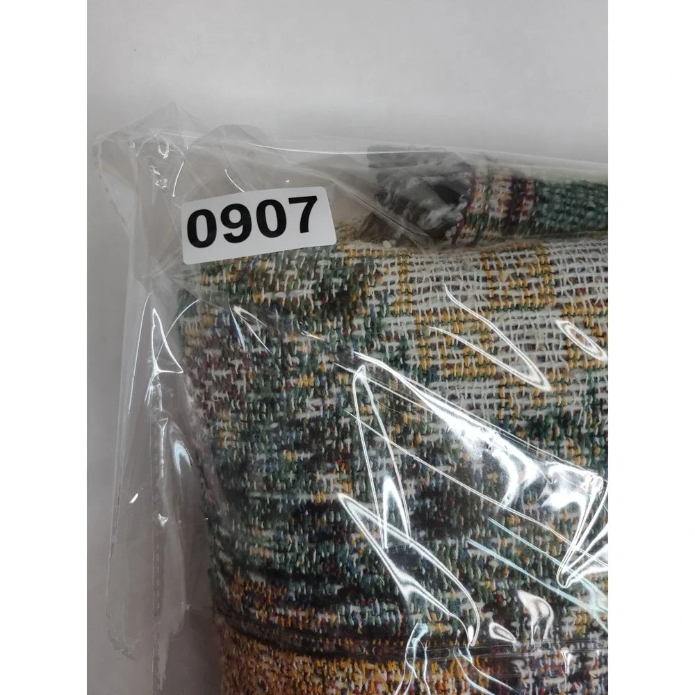 Vintage Debbie Mumm Winter Birdhouse Woven‎ Wall Tapestry Sofa Throw 45 x 53